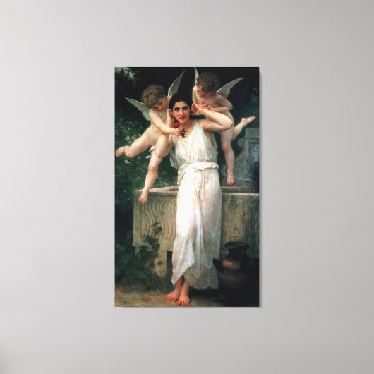Bouguereau's Classic 1893 Malerei - Jugend Leinwanddruck (Vorderseite)