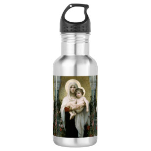 Bouguereaus Die Madonna der Rosen (1903) Edelstahlflasche