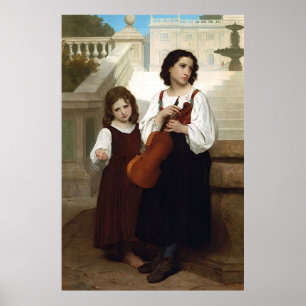 Bouguereau's Far from Zuhause (Loin du Pays) 1867 Poster