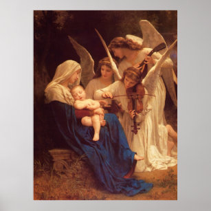 Bouguereaus klassisches Gemälde: Das Lied der Enge Poster