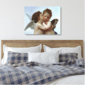 Bouguereau's L'Amour et Psyche, enfants (Cupid) Leinwanddruck (Insitu (Schlafzimmer))