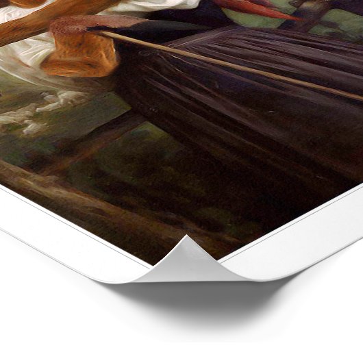 Bouguereau's Liebste Hirschferdin Poster (Ecke)