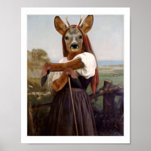 Bouguereau's Liebste Hirschferdin Poster (Vorne)