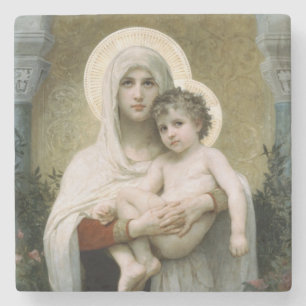 Bouguereau's The Madonna of the Rose (1903) Bever Steinuntersetzer