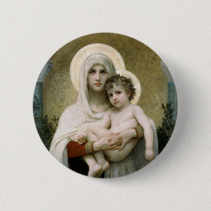 Bouguereau's The Madonna of the Roses (1903) Button