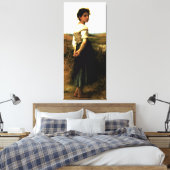 Bouguereau's The Young Shepherdess (1895) Leinwanddruck (Insitu (Schlafzimmer))