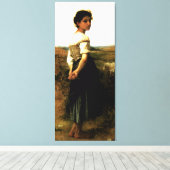 Bouguereau's The Young Shepherdess (1895) Leinwanddruck (Insitu (Holzboden))