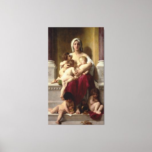 Bouguereau's Wohltätigkeit für klassische Malerei  Leinwanddruck (Vorderseite)