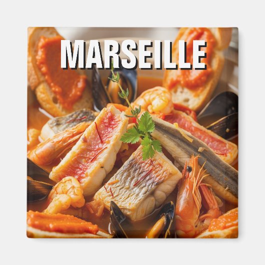 Bouillabaisse Marseille France Travel Magnet (Vorne)