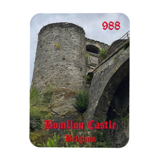 Bouillon Castle in Belgien Magnet (Vertikal)