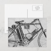 Bouilly Motorcycle, 1895 Postkarte (Vorne/Hinten)