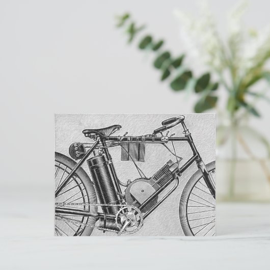 Bouilly Motorcycle, 1895 Postkarte (Stehend Vorderseite)