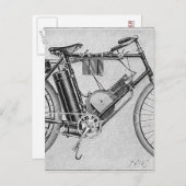 Bouilly Motorcycle, 1895 Postkarte (Vorne/Hinten)