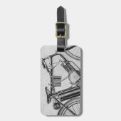 Bouilly Motorrad, 1895 Gepäckanhänger (Vorderseite vertikal)