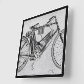 Bouilly Motorrad, 1895 Quadratische Wanduhr (Winkel)