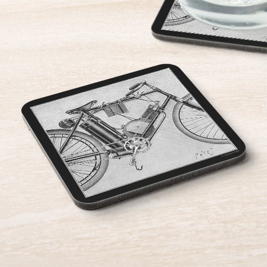 Bouilly Motorrad, 1895 Untersetzer (Linke Seite)