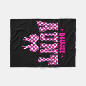 Boujee Aunt Nk Checkered Bow Birthday Family Match Fleecedecke (Vorderseite (Horizontal))