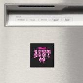 Boujee Aunt Nk Checkered Bow Birthday Family Match Magnet (In Situ (Geschirrspüler))