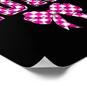 Boujee Aunt Nk Checkered Bow Birthday Family Match Poster (Ecke)