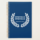 Boujee Blue Sprinkle Sprinkle Notebook Planer (Vorderseite)