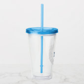 Boujee Blue Sprinkle Sprinkle Tumbler mit Stroh Acryltrinkbecher (Rechts)