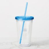 Boujee Blue Sprinkle Sprinkle Tumbler mit Stroh Acryltrinkbecher (Rückseite)