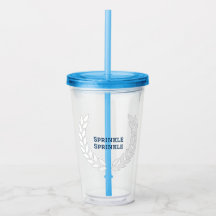 Boujee Blue Sprinkle Sprinkle Tumbler mit Stroh