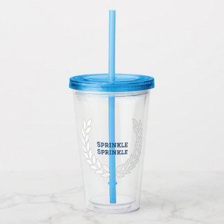 Boujee Blue Sprinkle Sprinkle Tumbler mit Stroh Acryltrinkbecher