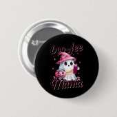Boujee Boo Jee Spooky Ghost Pink Halloween Pumpkin Button (Vorne & Hinten)