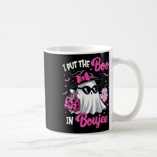 Boujee Boo Jee Spooky Ghost Pink Halloween Pumpkin Kaffeetasse (Rechts)