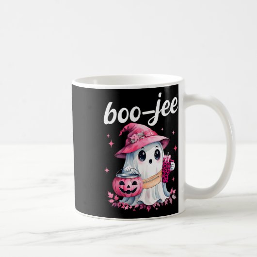 Boujee Boo Jee Spooky Ghost Pink Halloween Pumpkin Kaffeetasse (Rechts)