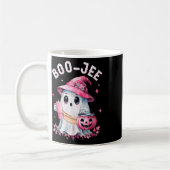 Boujee Boo Jee Spooky Ghost Pink Halloween Pumpkin Kaffeetasse (Links)