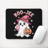Boujee Boo Jee Spooky Ghost Pink Halloween Pumpkin Mousepad (Mit Mouse)