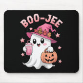 Boujee Boo Jee Spooky Ghost Pink Halloween Pumpkin Mousepad (Vorne)