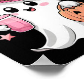 Boujee Boo Jee Spooky Ghost Pink Halloween Pumpkin Poster (Ecke)