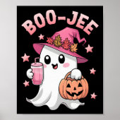 Boujee Boo Jee Spooky Ghost Pink Halloween Pumpkin Poster (Vorne)