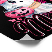 Boujee Boo Jee Spooky Ghost Pink Halloween Pumpkin Poster (Ecke)