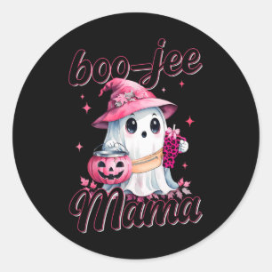 Boujee Boo Jee Spooky Ghost Pink Halloween Pumpkin Runder Aufkleber