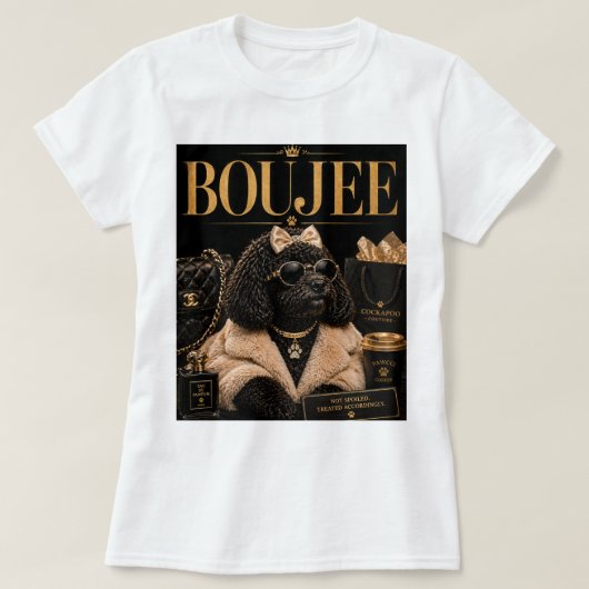 Boujee Cockapoo T-Shirt – Stylisches Geschenk für  (Design vorne)
