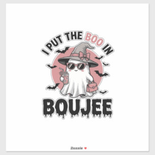 Boujee-Geist Halloween Vintage Gravur Design_1 Aufkleber