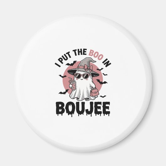 Boujee-Geist Halloween Vintage Gravur Design_1 Magnet (Vorne)