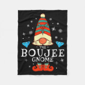Boujee Gnome Xmas Family Matching Group Christmas Fleecedecke (Vorderseite)