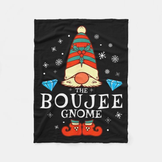 Boujee Gnome Xmas Family Matching Group Christmas Fleecedecke (Vorderseite)