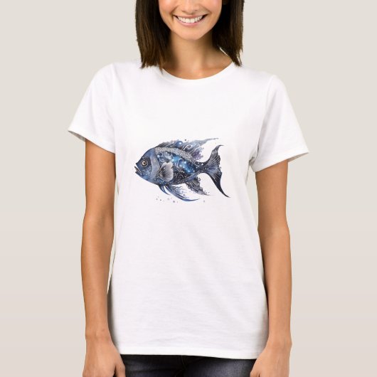 Boujee Schwarzer Fisch T-Shirt (Vorderseite)