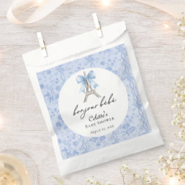 Boujour Bebe Paris French Toile Blue Baby Dusche Geschenktütchen