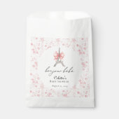 Boujour Bebe Paris French Toile Pink Baby Dusche Geschenktütchen (Vorderseite)