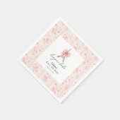 Boujour Bebe Paris French Toile Pink Baby Dusche Serviette (Ecke)