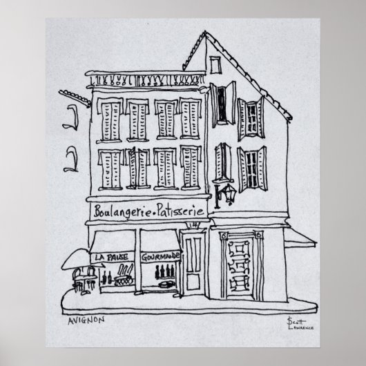Boulangerie Patisserie, Avignon Poster (Vorne)