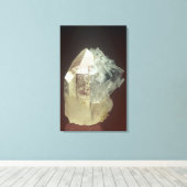Boulangeritkristalle auf Fluorit, Hunan, China Leinwanddruck (Insitu (Holzboden))
