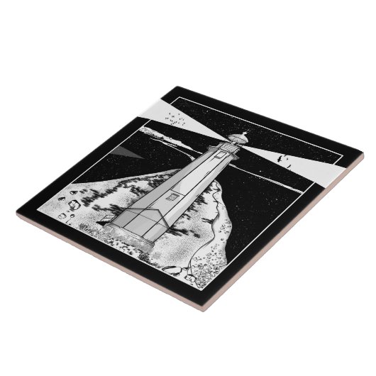 Boulder Bank Lighthouse Fliese (Seite)